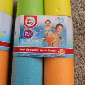 Play Day Water Blaster Set - Vibrant Green, Blue, and Orange